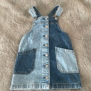 Baby Gap Dress Denim Overalls Sz 4Y Acid Wash